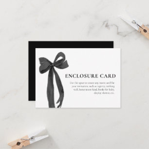 Carte minimaliste moderne Bow Bow noir