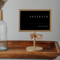 Minimaliste moderne | Panneau réservé noir