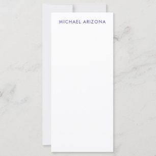 Carte Minimaliste Moderne Simple Nom Propre