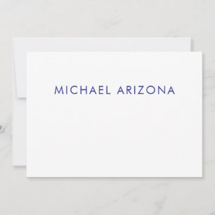 Carte Minimaliste Moderne Simple Nom Propre