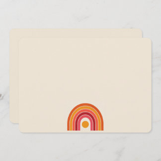 Carte minimaliste Retro Rainbow Note