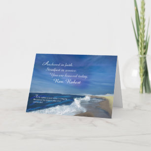 Carte Ministre Nom personnalisé Fête des pères Foi ancré