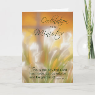 Carte Ministre Ordination Félicitations, Lilies & Cros