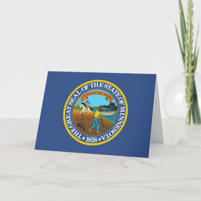 Carte Minnesotan Seal, Seal of Minnesota (Devant)