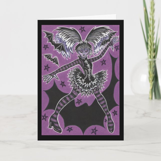 Carte Miss Ado Halloween 'Joyeux anniversaire' (Devant)