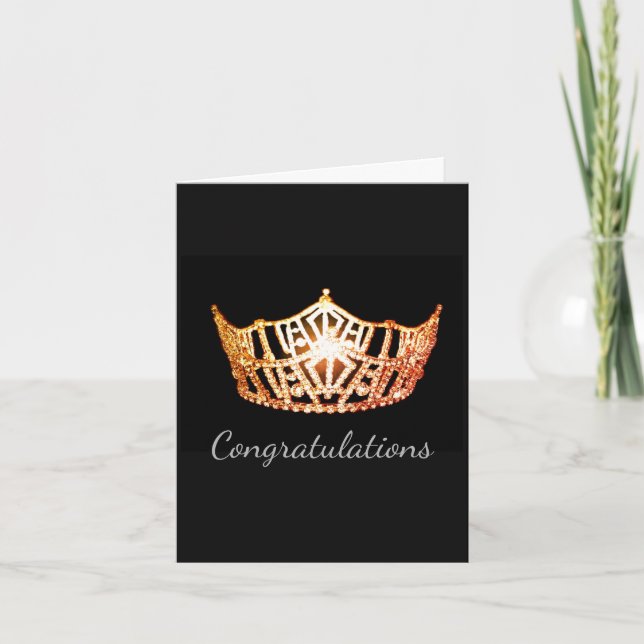 Carte Miss America Orange Crown Salutation Cartes-Félici (Devant)
