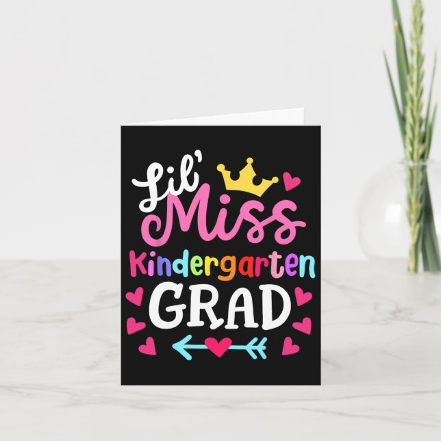 Carte Miss maternelle Jour Dernier De L'École 2024 Fille (Devant)