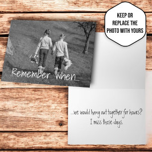 Carte Miss You Friends Hanging Out Ajouter Votre Photo