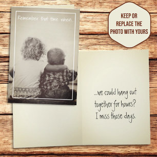 Carte Miss You Friends Hanging Out Ajouter Votre Photo