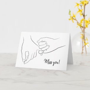 Carte Miss You Line Dessin Vos Mots Personnalisables