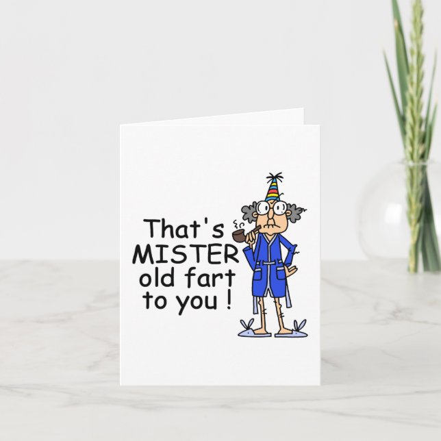 Carte Mister Old Fart Humour d'anniversaire (Devant)