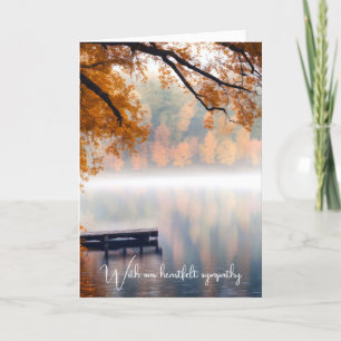 Carte Misty Autumn Lake Sympathy