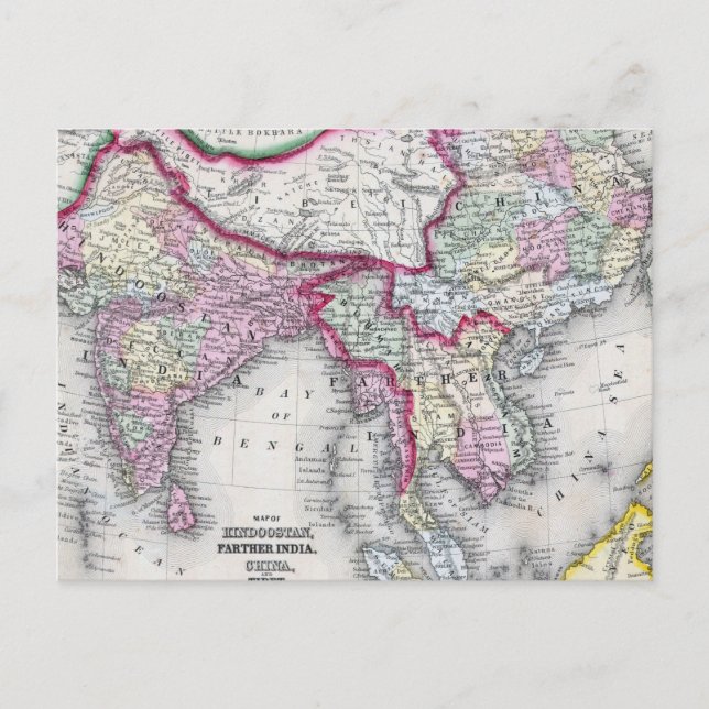 Carte Mitchell | Inde, Tibet, Chine et SE Asie (Devant)