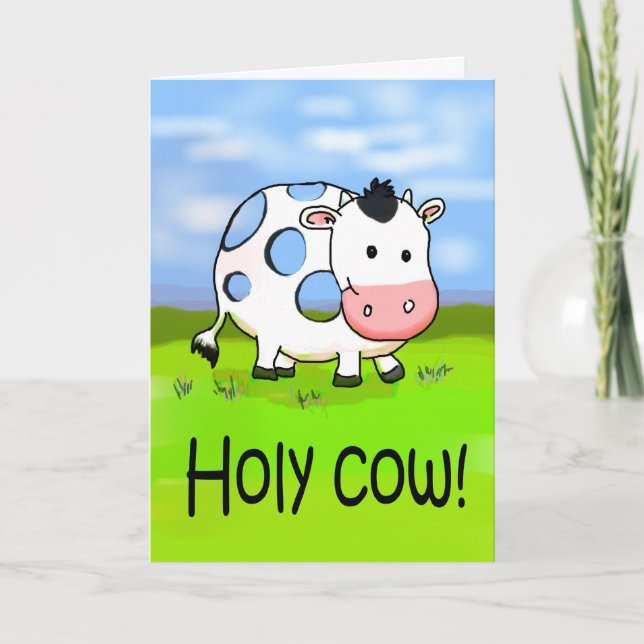 Carte Mlle drôle You Card d'amitié d'humour de vache (Devant)
