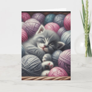 Carte Mlle.   L'espoir, tout va bien   Cute Kitten