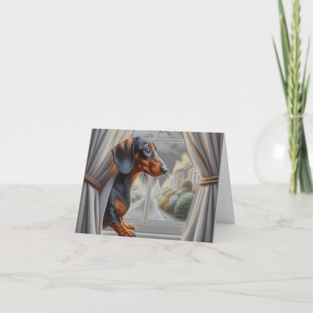 Carte Mlle You Dachshund (Devant)