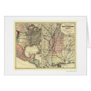 Carte mobile et du nord-ouest 1871 de chemin de