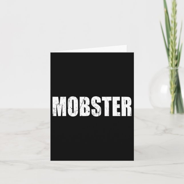 Carte Mobster Halloween Costume drôle mignon dévêtu (Devant)