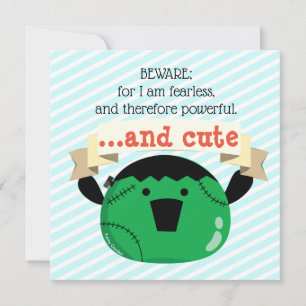 Carte Mochi Frankenstein - Intrépide, Puissant, mignon
