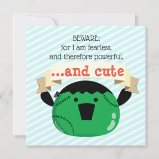Carte Mochi Frankenstein - Intrépide, Puissant, mignon