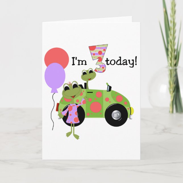 Carte Mod Frogs 3e Anniversaire Tshirts et cadeaux (Devant)
