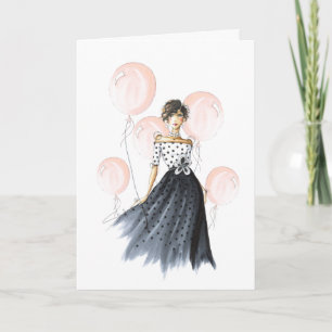 Carte Mode "Anniversaire magnifique" Illustré Anniversai