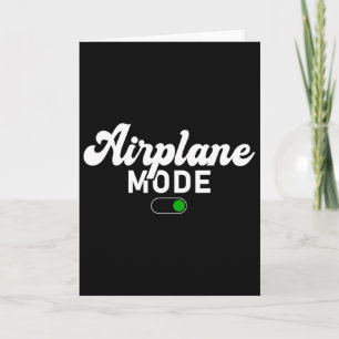 Carte Mode Avion Activé Vacances D'été Drôle 