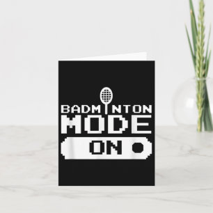 Carte Mode Badminton Activé Équipe Navette Joueur Entraî