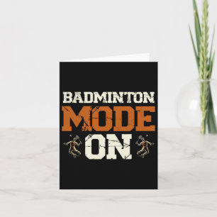 Carte Mode Badminton Sur La Raquette De Navette