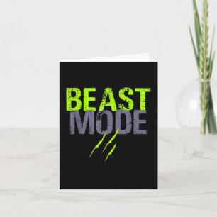 Carte Mode Bête Activée Drôle de Musculation Gymnase 