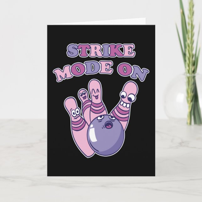 Carte Mode de frappe Joueur de quilles Cadeau de quilles (Devant)