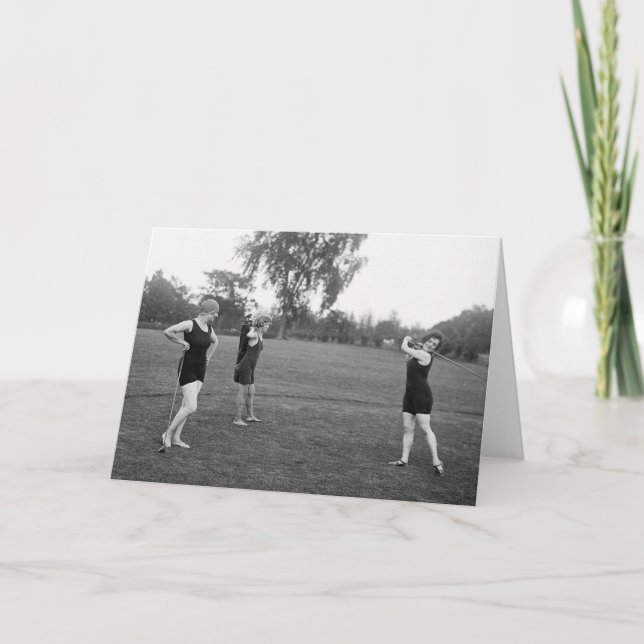Carte Mode de golf des années 1920 des femmes (Devant)