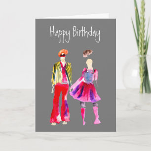 Carte Mode illustration aquarelle boho