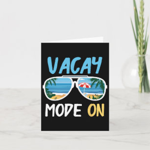 Carte Mode Vacances Drôle Mignon Activé Vacances D'été E