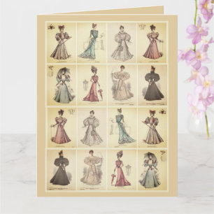 Carte Mode victorienne Dress Vintage Classy Dames