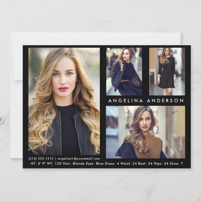 Carte modèle Actor 4 photo Comp - Vitre (Devant)