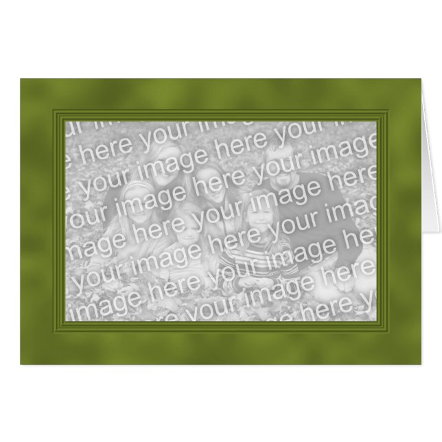 Carte Modèle cadre - Vert (Devant horizontal)