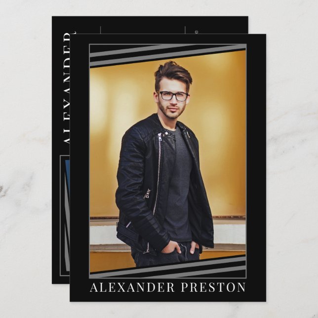 Carte modèle comp Acteur Carte Zed 2 Photo 5.5x7.5 (Devant / Derrière)