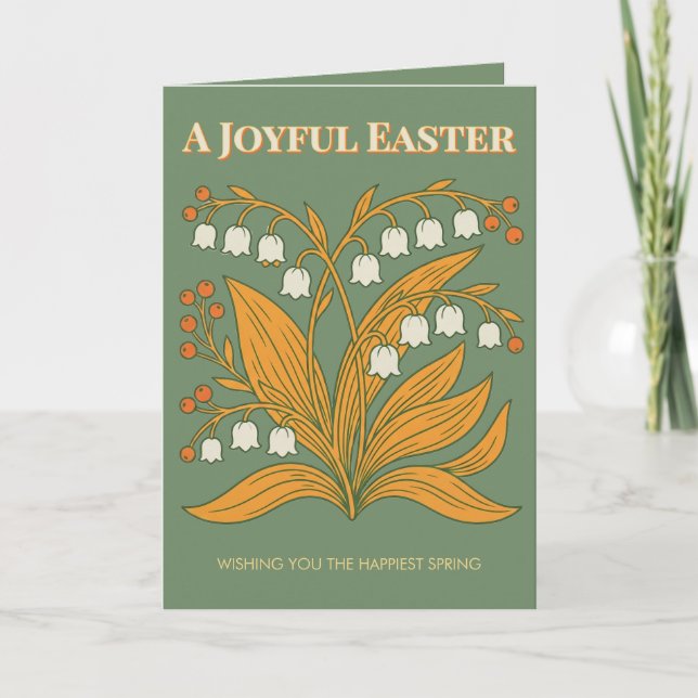 Carte Modern Botanical Easter Blessings (Devant)