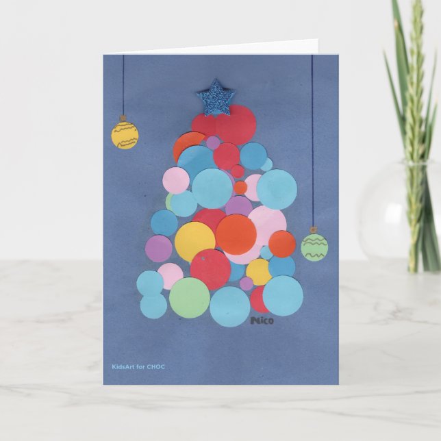 Carte Modern Christmas Tree - KidsArt for CHOC (Devant)