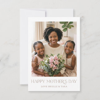 Carte Modern Custom Photo Mothers Day Greeting Card