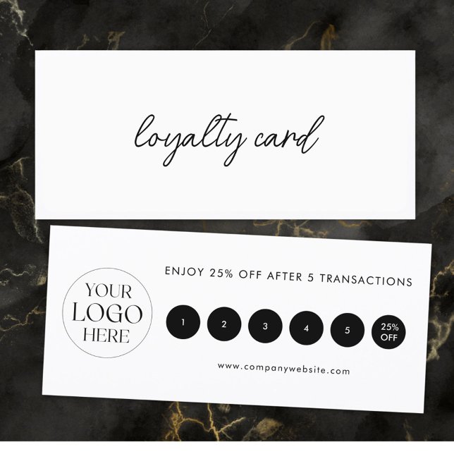 Carte Modern Elegant Business Logo Loyalty Card (Front and Back)