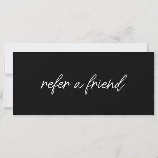 Carte Modern Elegant Business Logo Referral Card