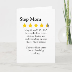 Carte Modern, Funny, 4.5 star step Mom review,