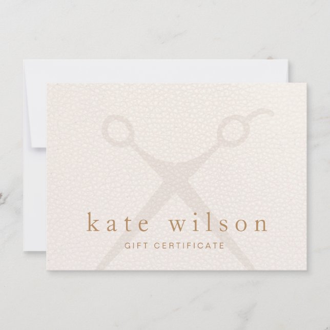 Carte  Modern light pink hair stylist  Gift Certificate (Devant)