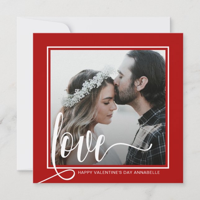 Carte Modern Love Script Photo Saint Valentin (Devant)