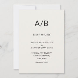 Carte Modern Minimal City Hall Save the Date Card