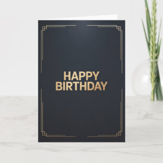 Carte Modern Minimalist Happy Birthday Card for men