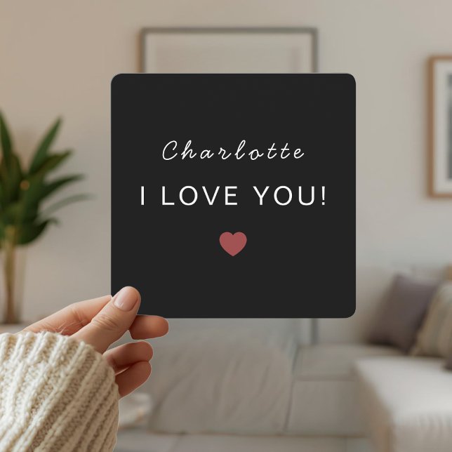 Carte Modern Personalized Valentine Card – I Love You (Créateur téléchargé)