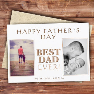 Carte Modern Photo Collage Best Dad Ever Father`s Day